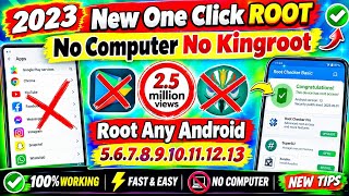 2023💥New One Click Root Method | No PC: 2029 Ν ΝO TWI6K views NO TWRP No Kingroot 100% ROOT Any screenshot 2