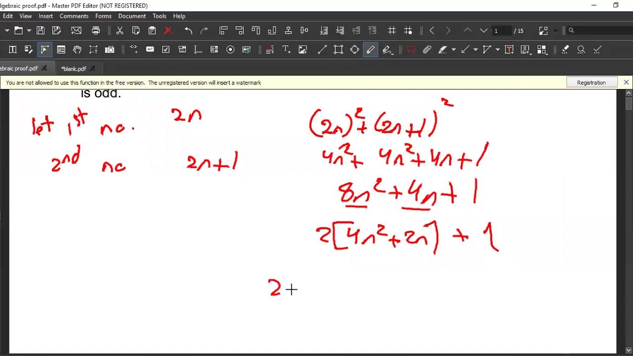 Proof Finished Square Example Algebric Proof & Completing square - YouTube