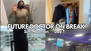 Future Doctor Travels to Sint Maarten 🌴 | Packing, Airport Vlog, Room Tour + Groceries