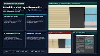 Attach Pro V9 & Layer Rename Pro Suite for 3ds Max — Real Workflow Tutorial (Before & After)