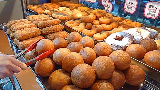 Sold Out Every Day Fantastic Korean Twist Donuts Hot Dogs Making Process  Korean Street Food