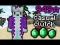 casual clutching (solo bedwars)