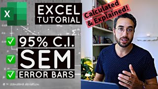 Calculate Standard Error of the Mean, Custom Error Bars, and 95% Confidence Intervals in Excel screenshot 5