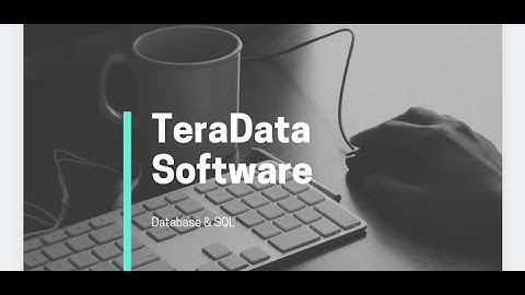 create database and sql quires in teradata (Part-1)