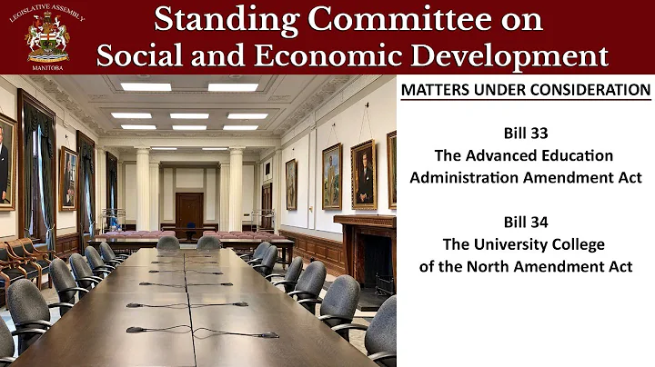 Standing Committee on Social and Economic  Development – April 13, 2021