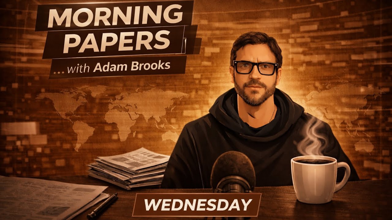 ADAM BROOKS REVIEWS WEDNESDAYS PAPERS 🗞️ - YouTube