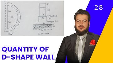 How to Calculate quantity of D-Shaped wall Meter Lesson 28 |Quantity Surveying| Estimates | ilyas