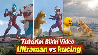 CARA BUAT VIDEO AI  ULTRAMAN VS KUCING VIRAL TIKTOK || tutorial lengkap pakai HP 🔥
