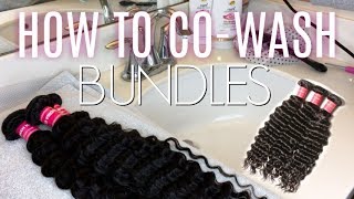How To COWASH Bundles! ft. Klaiyi Hair Brazilian Deep Wave