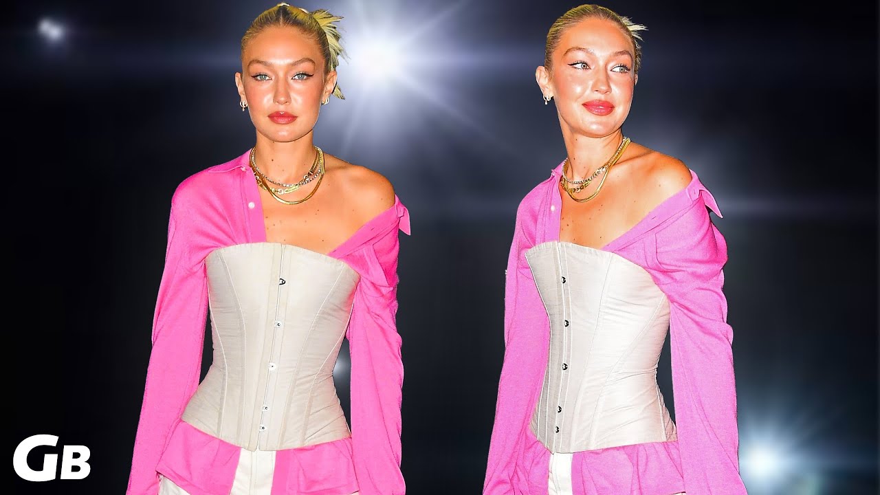 GIGI HADID - Pretty in Pink as Rumors Suggest She is Dating Leonardo DiCaprio