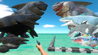 FPS Avatar Rescues King Shark Evolution and Fights Shadow Itself - Animal Revolt Battle Simulator