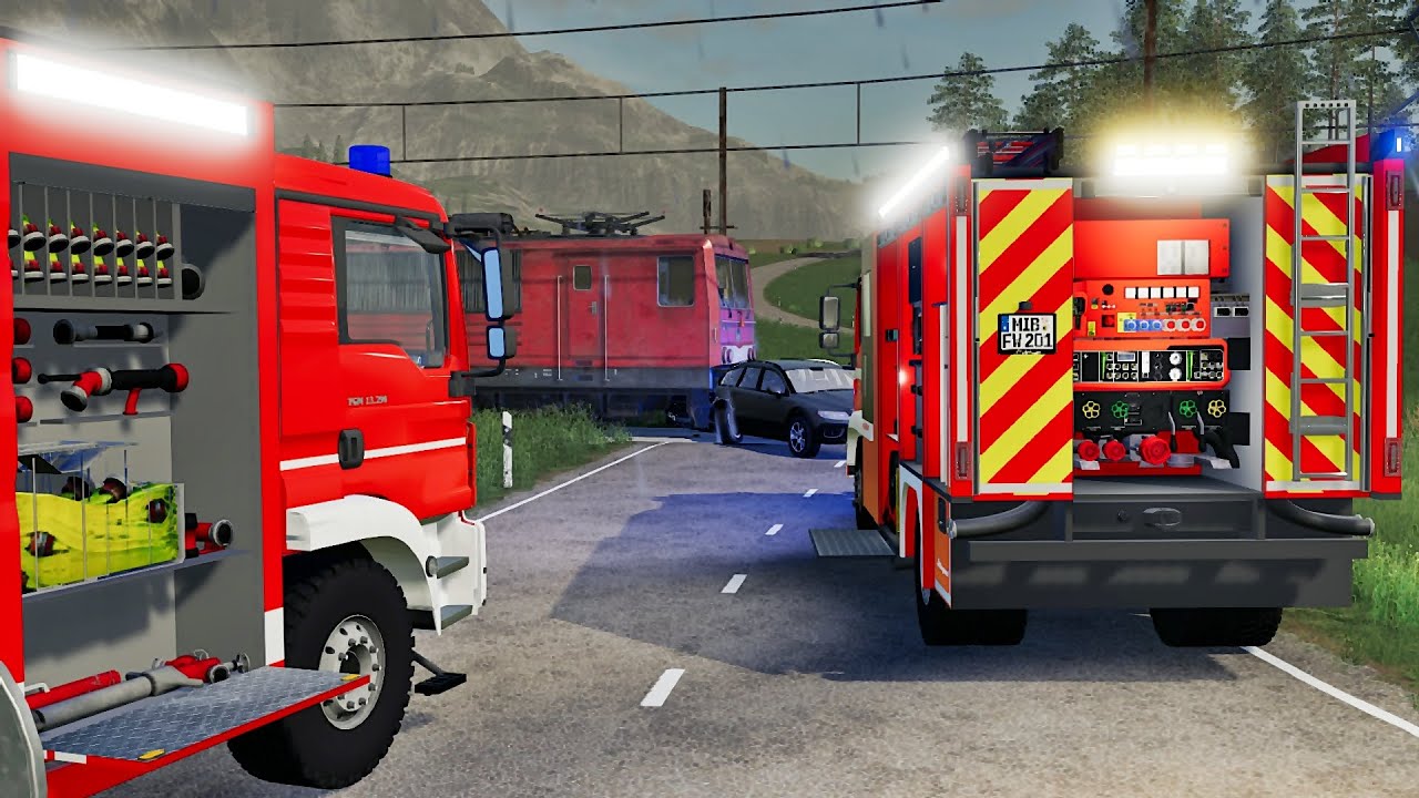 LS19 - Schwerer Unfall mit Zug : Vollalarm für die Berufsfeuerwehr Ulm