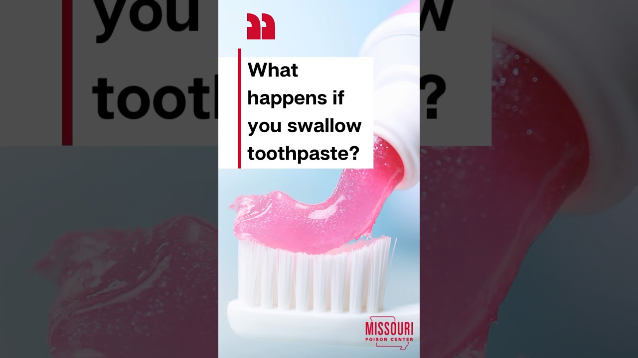 What happens if you swallow toothpaste? 🦷🪥 Watch to learn!