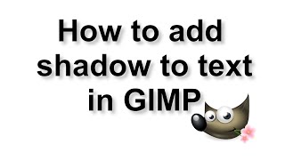 how to add drop shadow to text in gimp