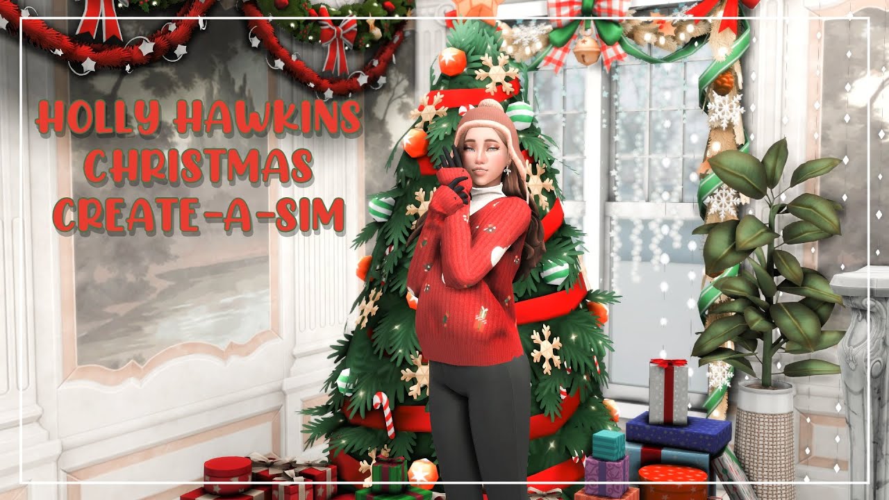 sims 4 christmas cas video | sleepy simsie