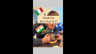 Italian 🇮🇹 makes his first Chai 🇮🇳 ☕
