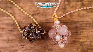 Oval Beaded Bead - DIY Jewelry Making Tutorial by PotomacBeads