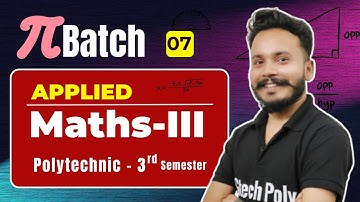 Applied Mathematics-III | Lecture-7 | Algebra of Matrix (Part-07) | π Batch for Polytechnic.