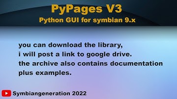 how to make python apps for Symbian smartphones, PyPages version 3, graphics library for Symbian 9.x