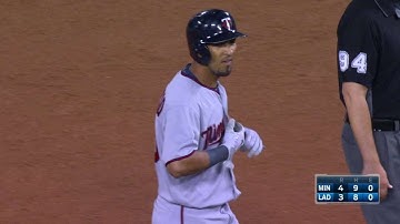MIN@LAD: Rosario drives an RBI double to left field
