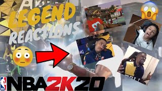 Every Youtuber Who Hit Legend Reactions *MUST WATCH* (NBA 2K20) Compilation