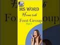 MS Word - Home tab Font group details #computer #msword #studymotivation #knowledge #font #shorts