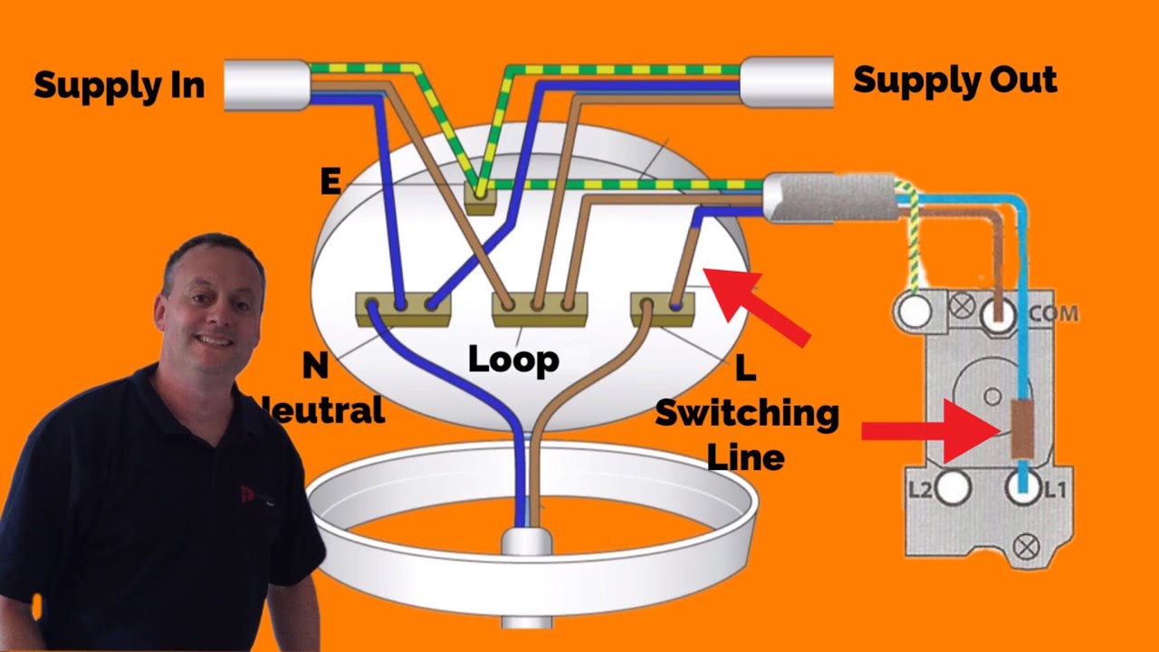 3 Plate Loop In Method Connections Explained For Wiring A Domestic Lighting Circuit