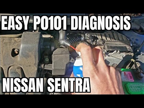 P0101 Nissan Sentara Diagnose How to Check Dirty Maf Mass Air Flow Sensor Wiring Air Leak Test Stall