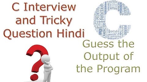 C Language Interview and Tricky Question Hindi 9 What is Output of C Program Carriage Return Printf