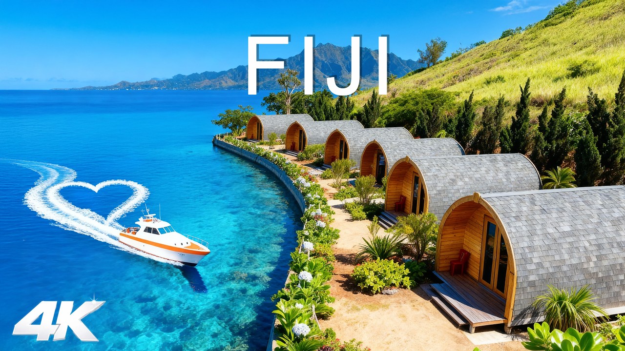 [4K] Fiji 🇫🇯 INSANE Turquoise Lagoons | Secret Islands & Unreal Paradise from Above ✨