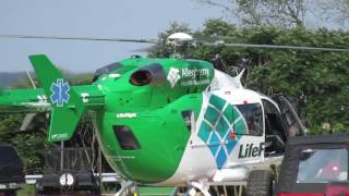 EC-145 Life Flight Helicopter Start and Take Off.