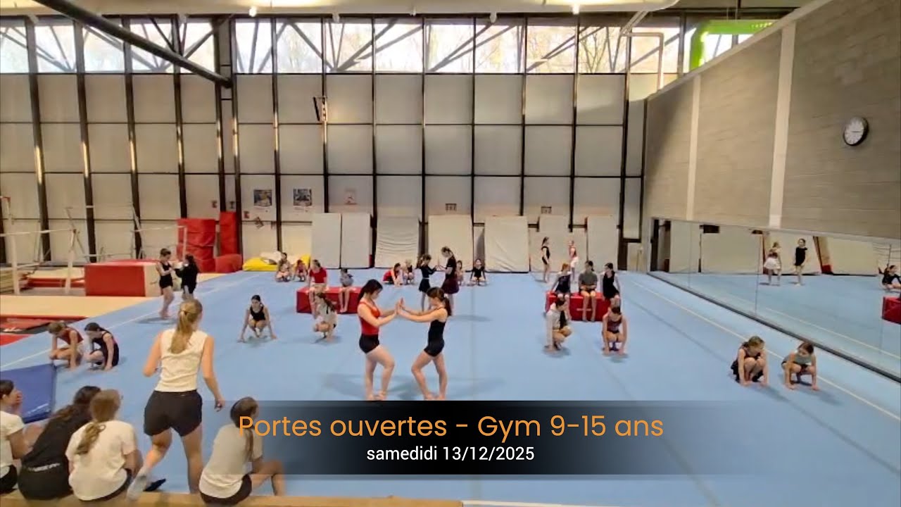 Portes ouvertes - Cours de sport gym - 9-15 ans - groupe 1-2-3 - Samedi 13/12/2025