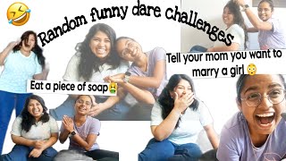 Random dare challenge with my friend 😂 #kannadavlogs #darechallenge #ramyahegdevlogs