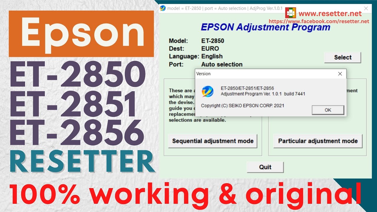 Reset Epson ET2856 how to reset epson EcoTank ET-2856 full Keygen