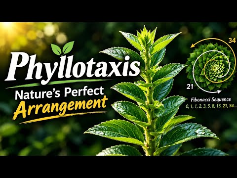 Phyllotaxis | Fibonacci sequence |  Beautiful leaf arrangement 