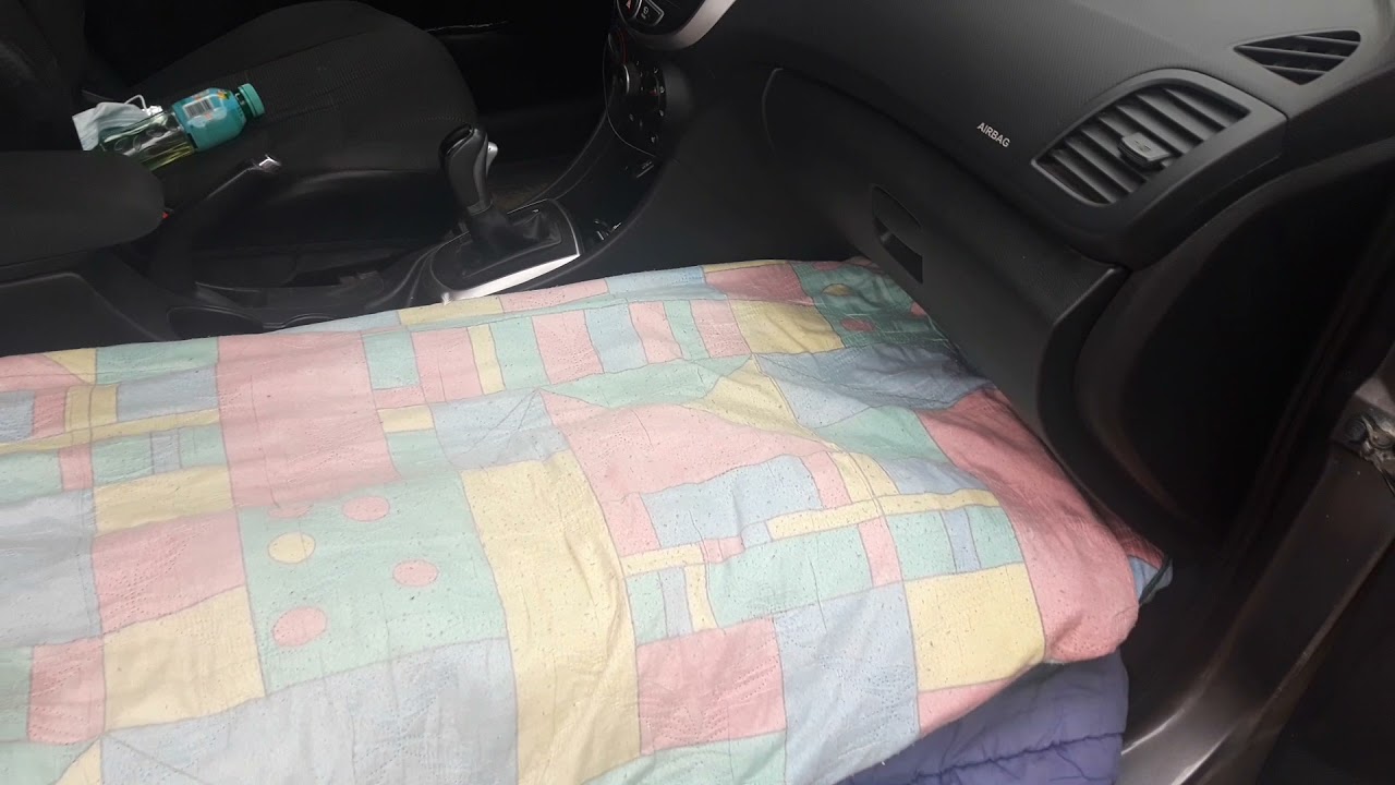 Спальное место на Хенде Солярис ( седан ) - YouTube