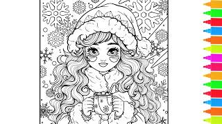 Coloring The Best Hot Chocolate, Gingerbread House, Letter to Santa | Christmas Coloring Pages