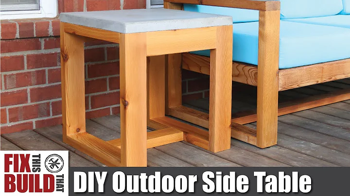 DIY Outdoor Side Table with Concrete Top (2x4 Challenge) | How to Build