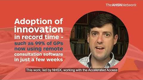 AHSN COVID Lessons Learned - Matt Whitty, Accelerated Access Collaborative (AAC)