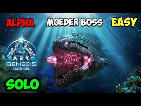 GENESIS Alpha Moeder Boss EASY and SOLO fight! | ARK Survival Ascended