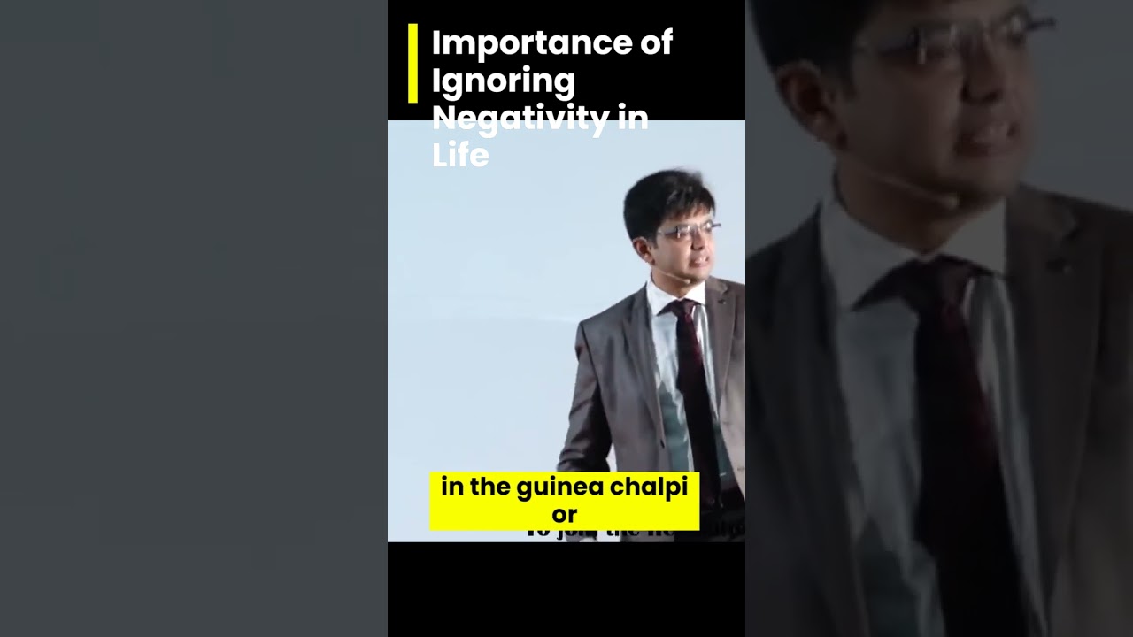 importance of ignoring negativity in life