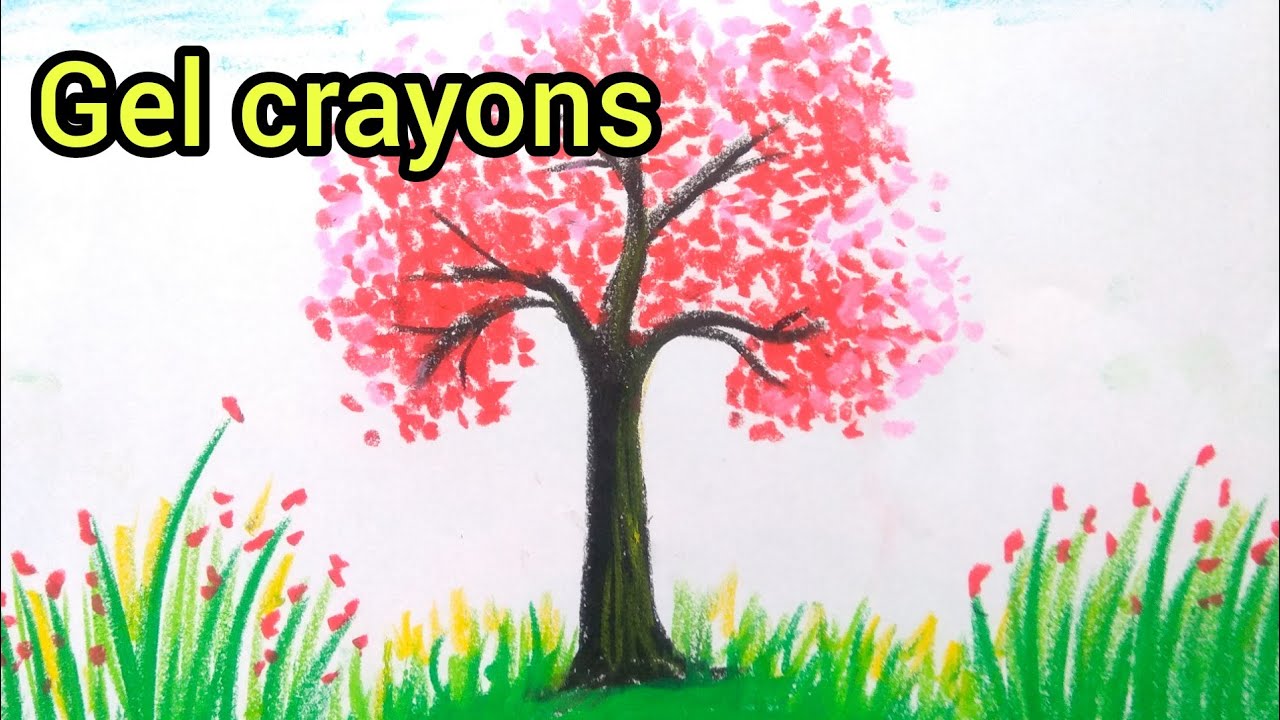 Gel crayons Drawing/Step by step method/Drawing Master Vishuram YouTube