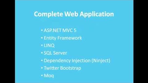 Part 1   Complete Web Application step by step using ASP NET MVC 5, EF, Ninject, LINQ etc