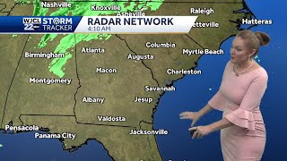 Clouds increase acrosss the area today keeping this cool