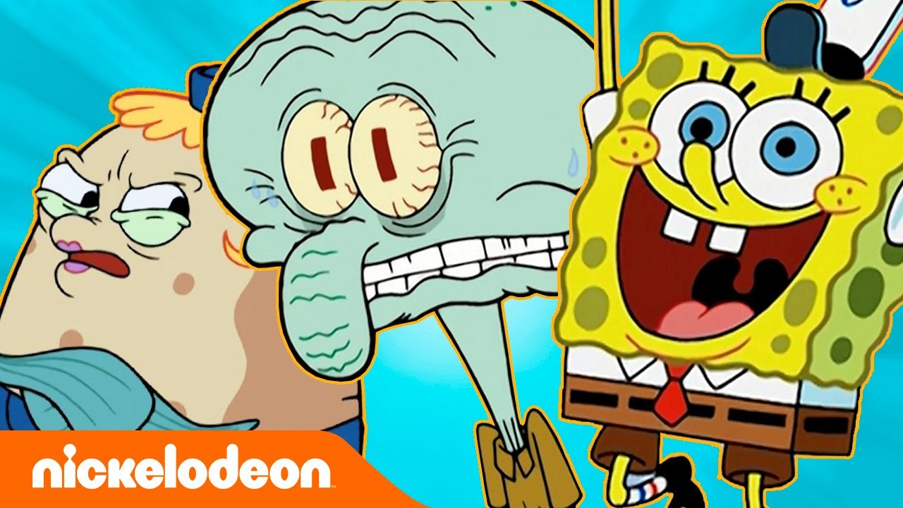 SpongeBob Schwammkopf | Thaddäus und Mrs. Puff spielen 50 MINUTEN VERRÜCKT  | Nickelodeon Deutschland - YouTube