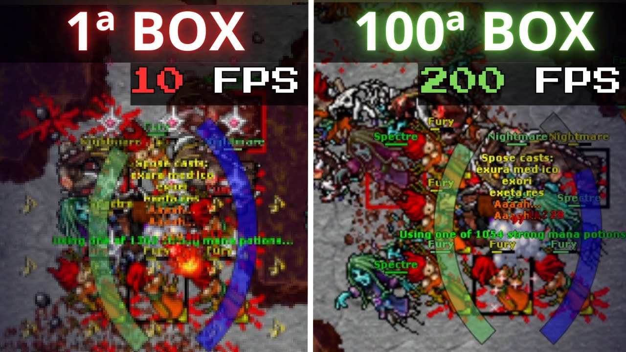 TIBIA... mas A CADA BOX AUMENTO 1 DE FPS! (comecei com 10 fps) - YouTube