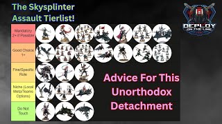 Skysplinter Assault Tier List - How good is This Unorthodox Detachment?