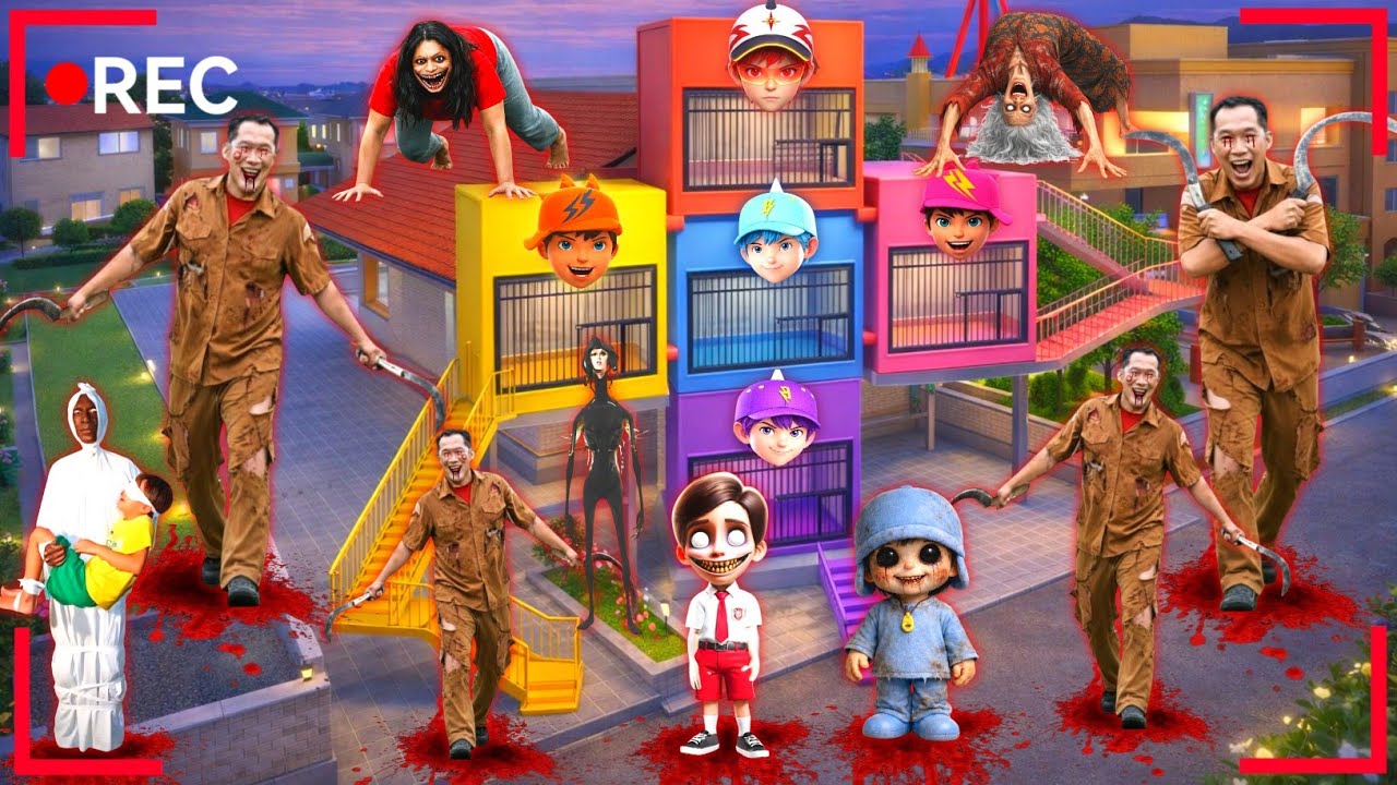 Yuta Mio Panik CCTV Rekam ANOMALI GURU SABIT Menyerang Penjara  Boboiboy Yuta Mio Di Depan Rumah 😱