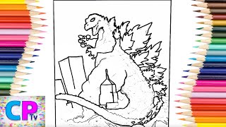 Godzilla Coloring Pages Bigest Monster Attacks the City Drawing of Godzilla