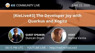 [KieLive#3] The Developer Joy with Quarkus and Kogito